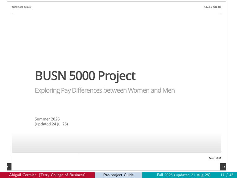 Slide with plain text, no UGA styling, default fonts and gray gradients